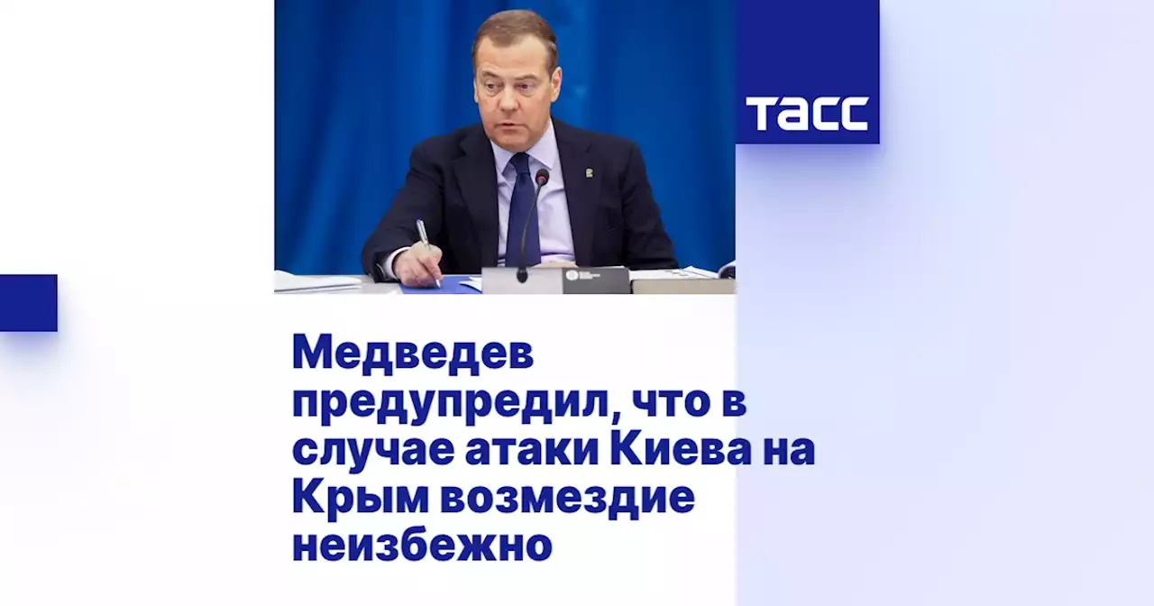 Медведев предупредил, что в случае атаки Киева на Крым возмездие неизбежно