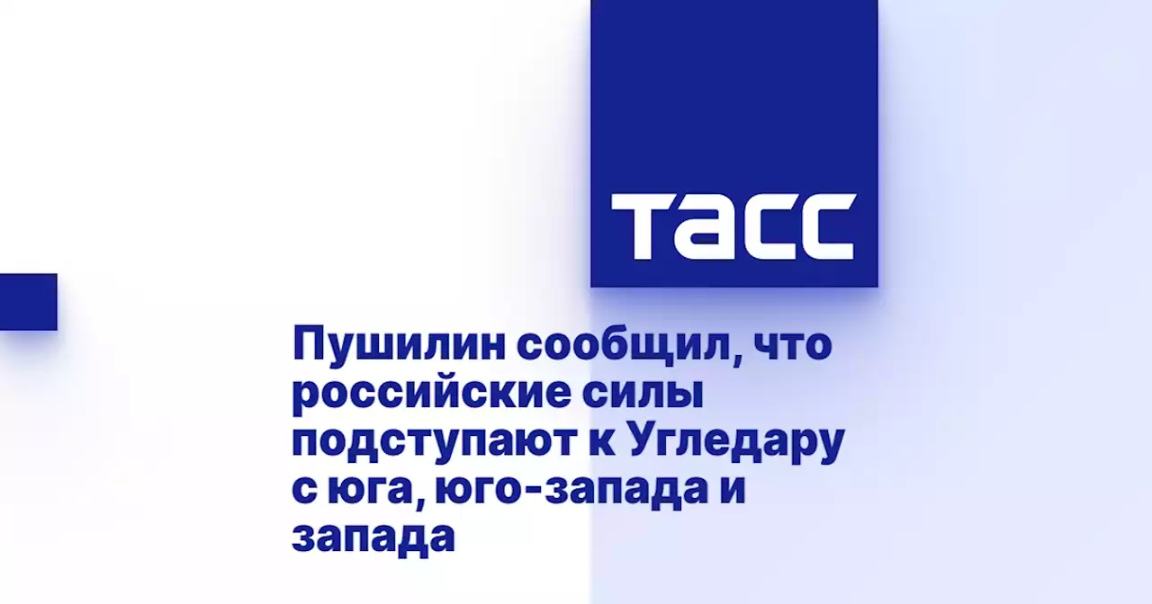 Пушилин сообщил, что российские силы подступают к Угледару с юга, юго-запада и запада