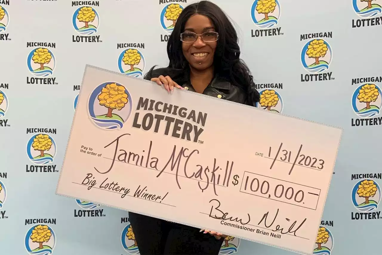 Michigan woman wins $100k lottery prize while taking a break from 'tough day'