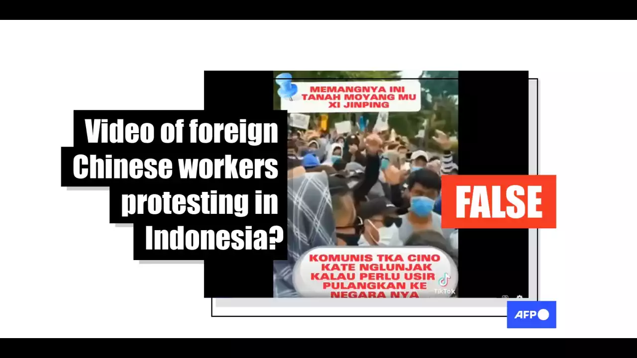 Video shows protest by Afghan refugees, not 'Chinese workers' in Indonesia