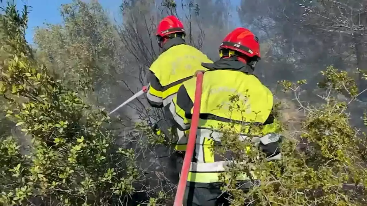 Incendie à Mouriès: la zone maintenue sous surveillance, une centaine de pompiers sur place cette nuit