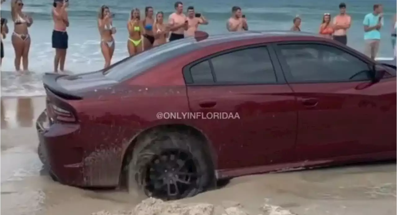 Watch Lifted RAM's Hilarious Attempt To Save Beached Dodge Charger In Florida Fail | Carscoops