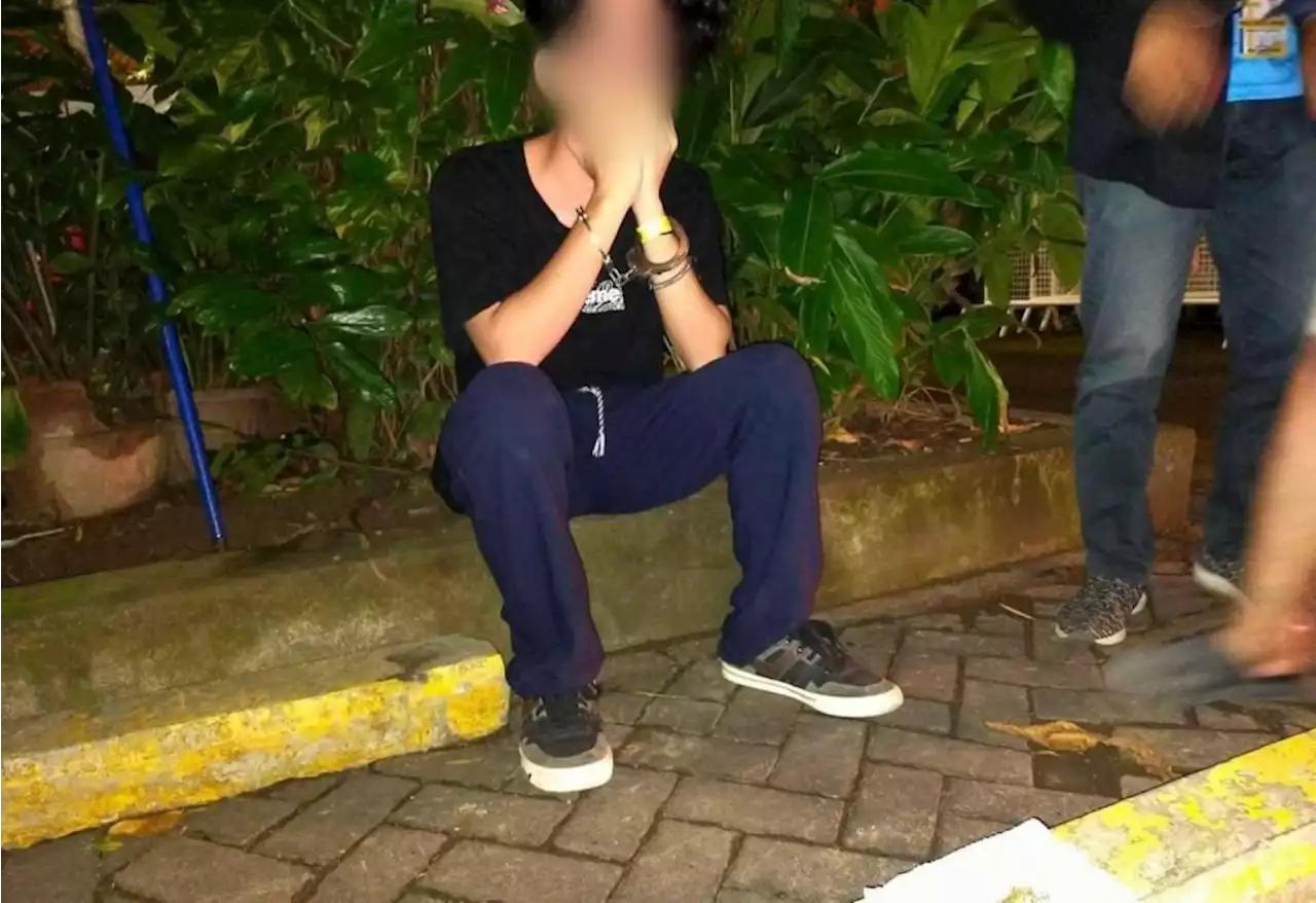 ‘Grade 12 student’ nabbed after he was caught allegedly smoking weed outside a Cebu City establishment