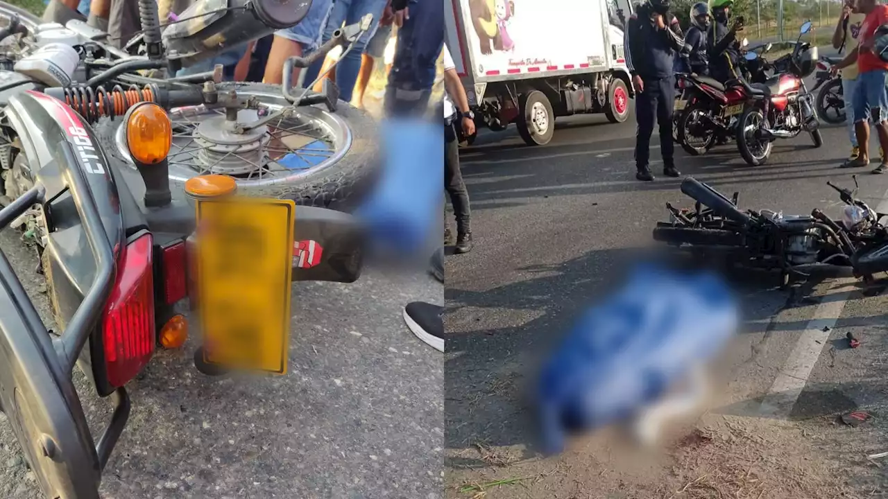 Motociclista muere tras colisionar contra poste en Galapa