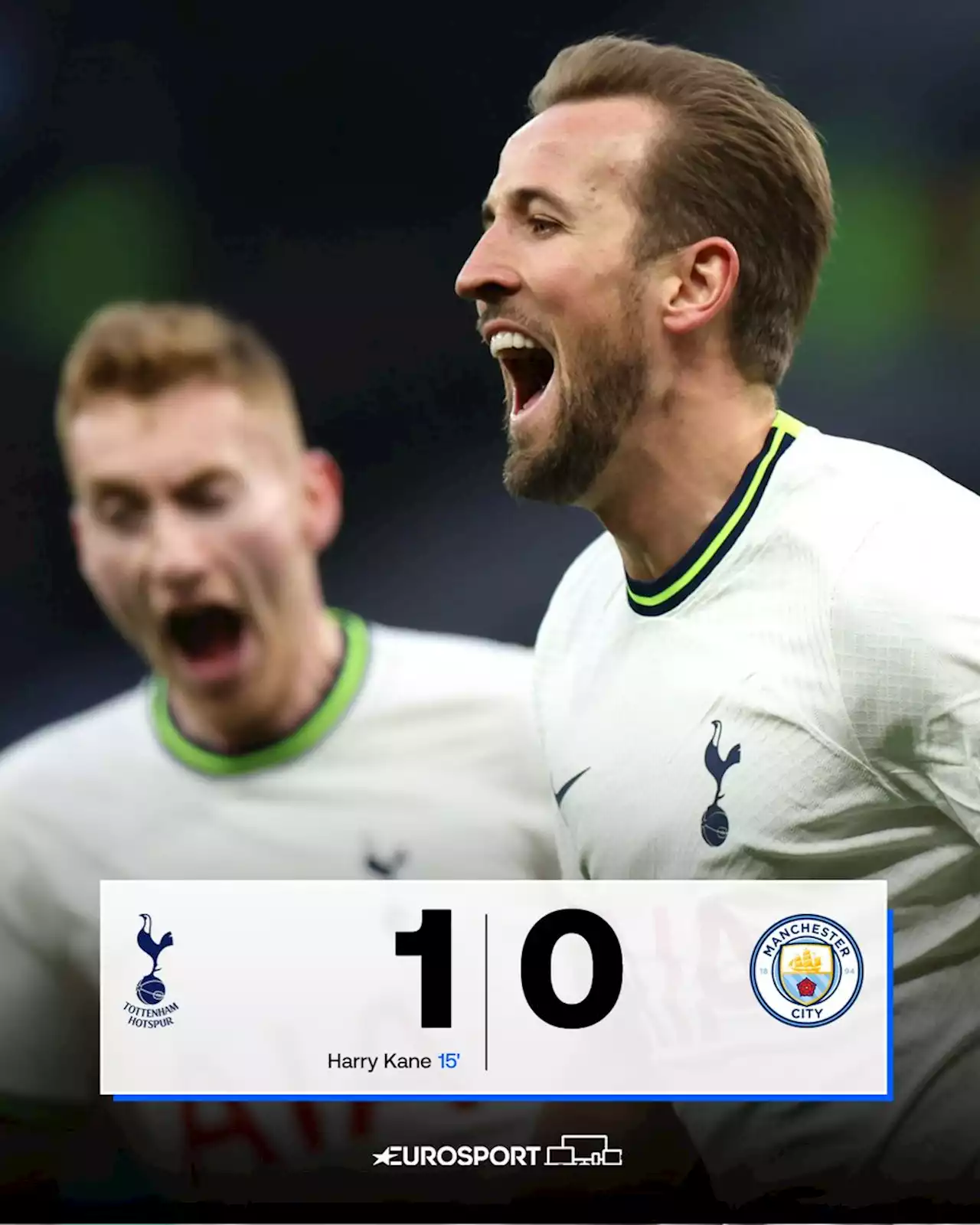 Tottenham bat Manchester City (1-0) lors de la 22e journée, Harry Kane devient meilleur buteur de l'histoire des Spurs