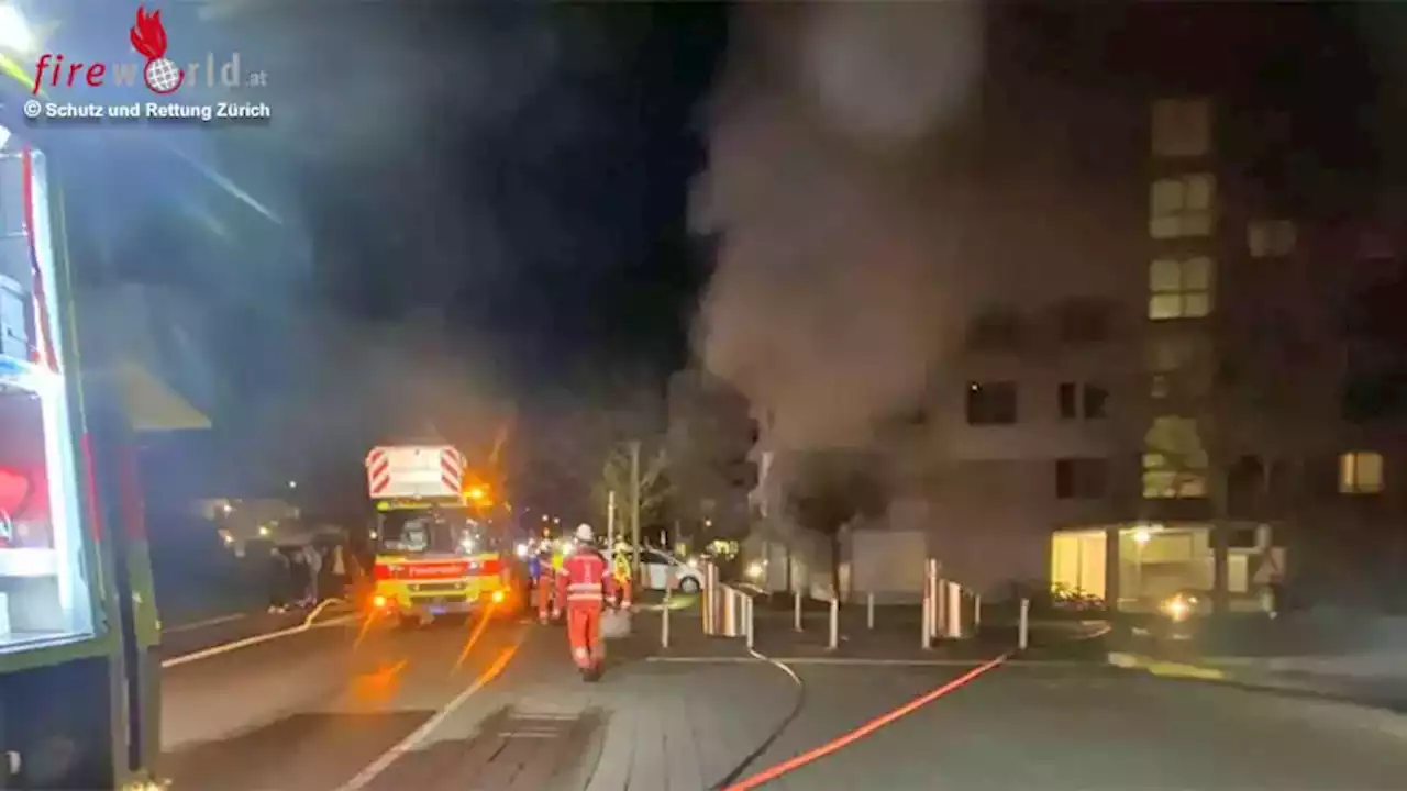 Schweiz: Verqualmte Treppenhäuser bei Kellerbrand in Mehrfamilienhaus in Zürich