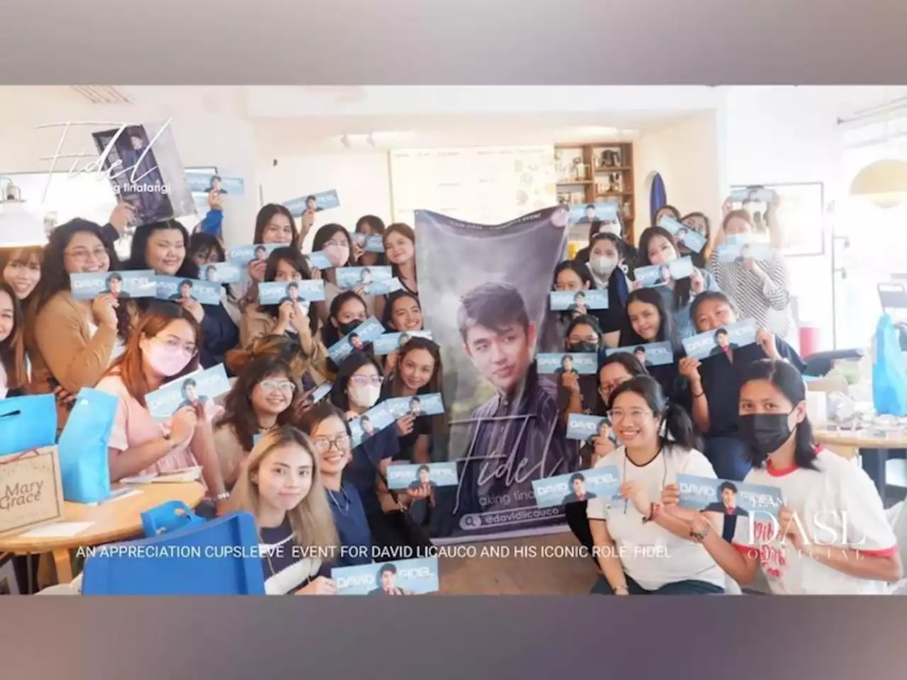 Fans of David Licauco hold first-ever cupsleeve event for the 'Pambansang Ginoo'