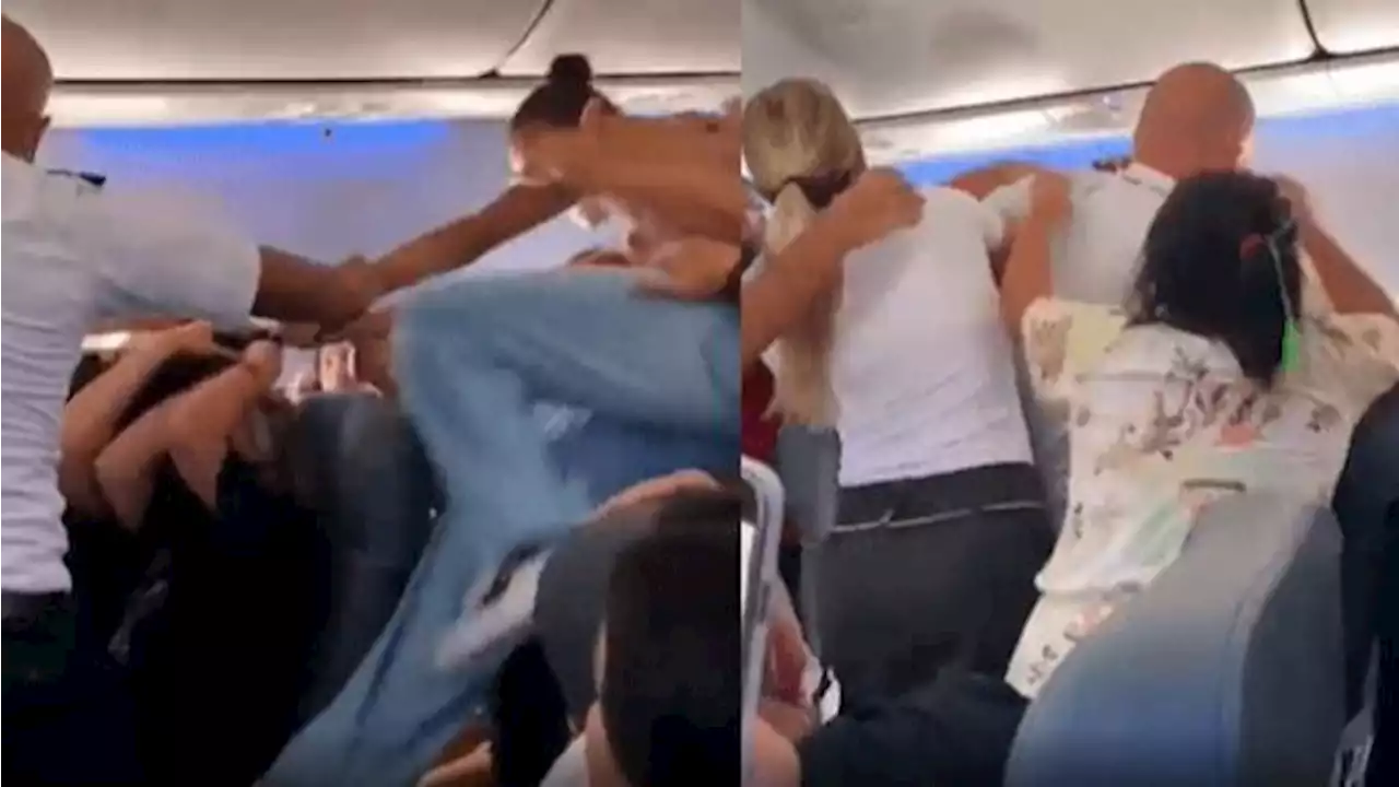 Una discusión entre mujeres en un avión de Brasil termina en una auténtica batalla campal