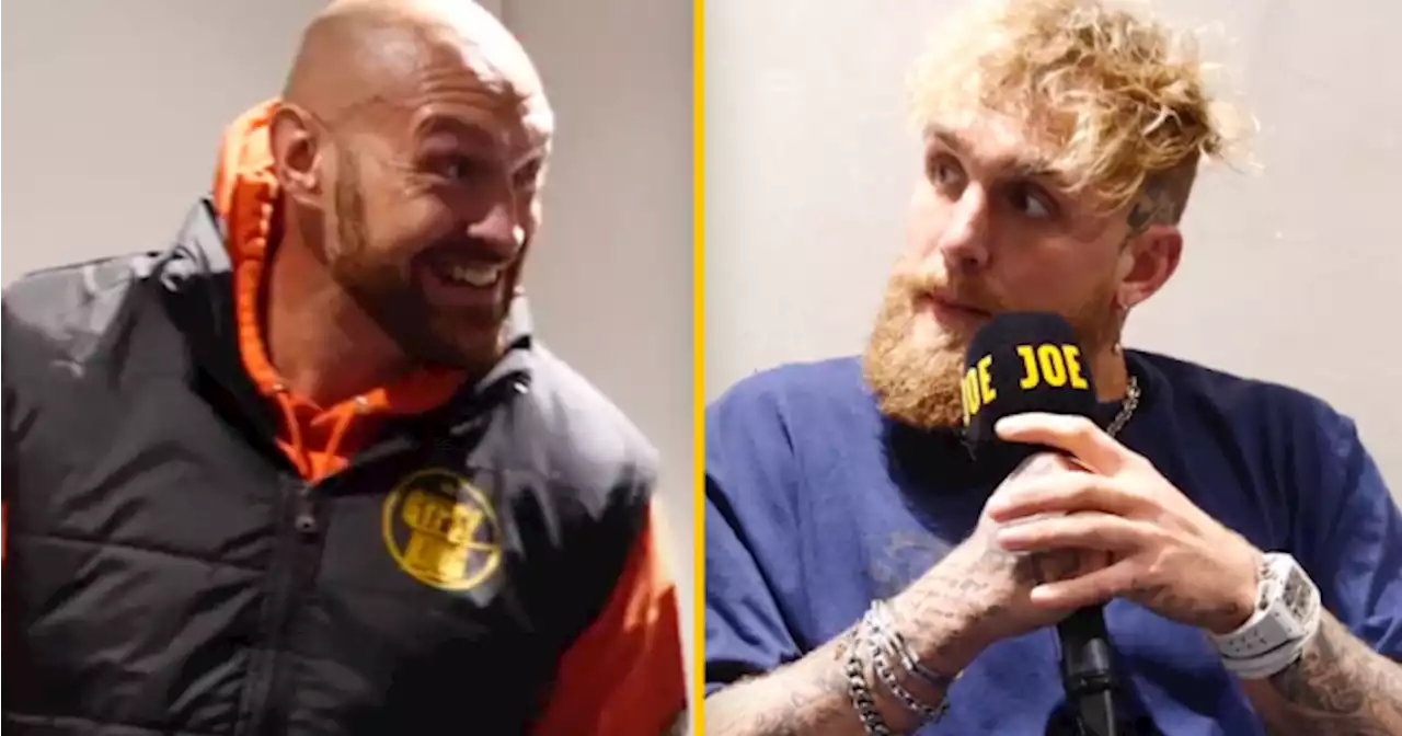 Jake Paul startled as Tyson Fury crashes his back-stage interview | JOE.ie