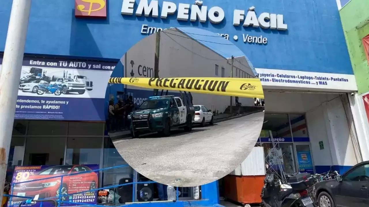 Asalto a casa de empeño causa fuerte operativo en zona Norte de Veracruz