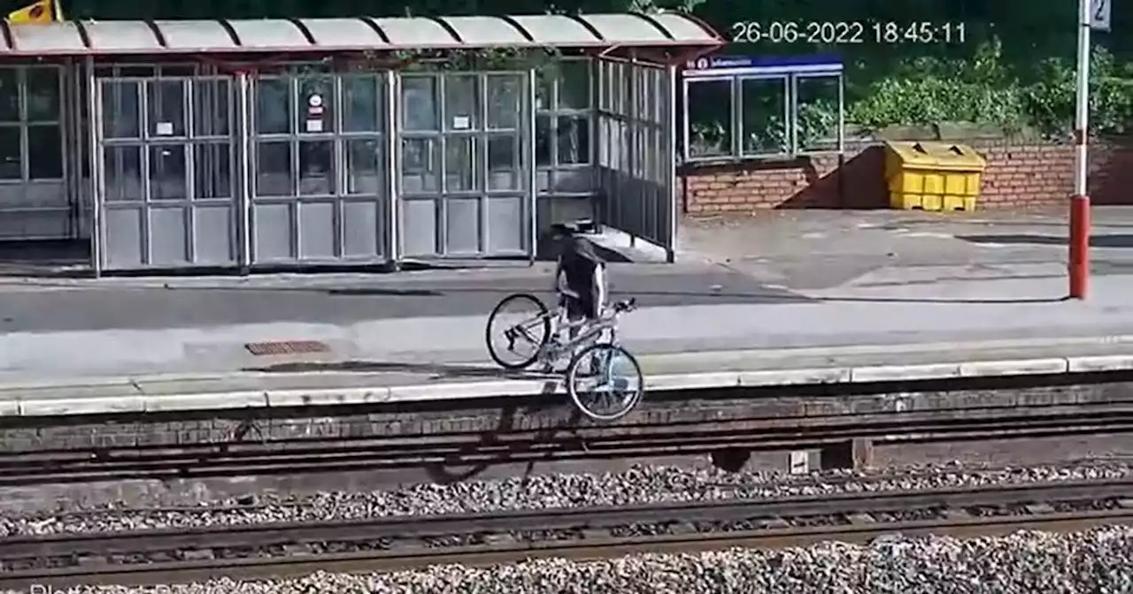 Leeds youths caught on CCTV using train tracks as a playground for vandalism