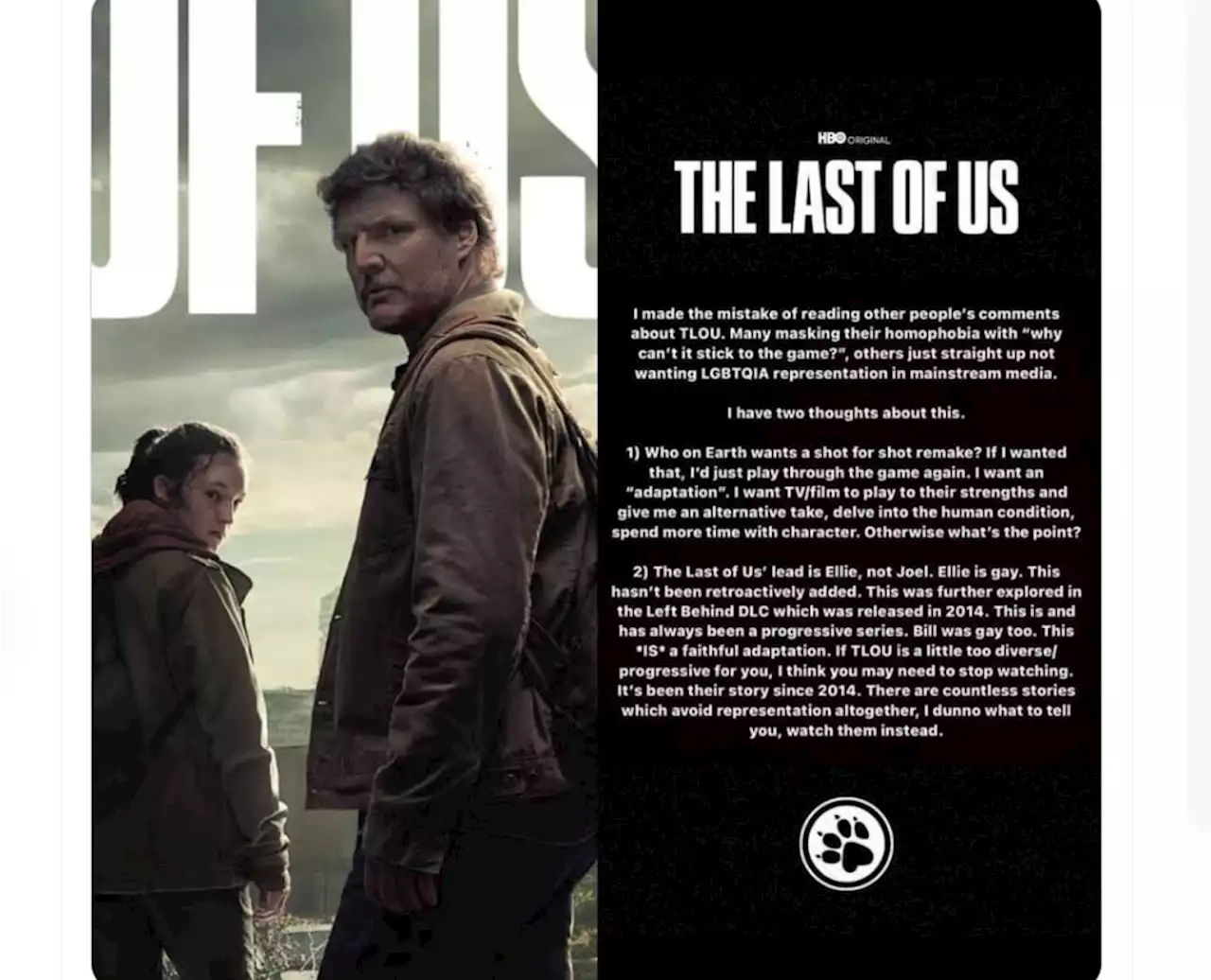 'The last of us' se pronuncia por inclusión; esto dice a inconformes