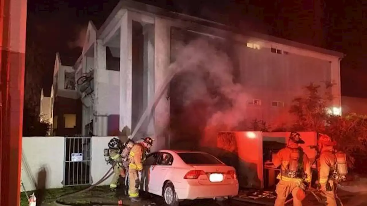 Arson Team Investigating Imperial Beach Fire That Ripped Through Apartments, Car