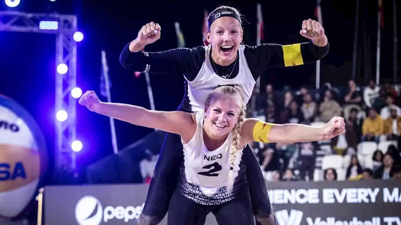 Beachvolleybalsters Stam en Schoon zetten eerste stap naar Olympische Spelen