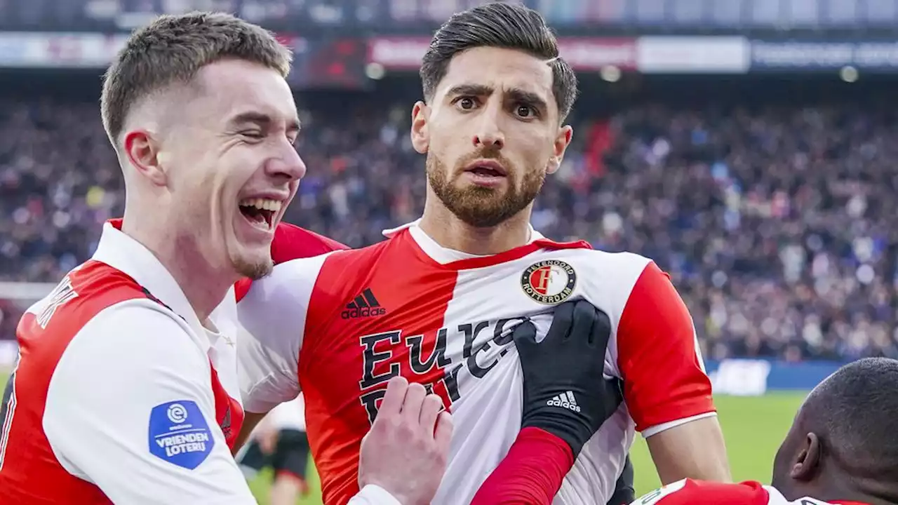 Jahanbakhsh schiet Feyenoord in hectisch slot naast tiental PSV