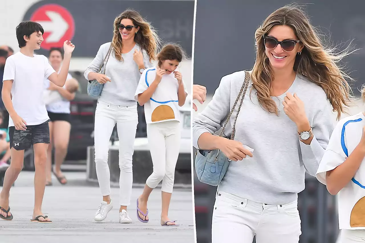 Gisele Bündchen takes kids shopping after Tom Brady’s retirement news: See pics