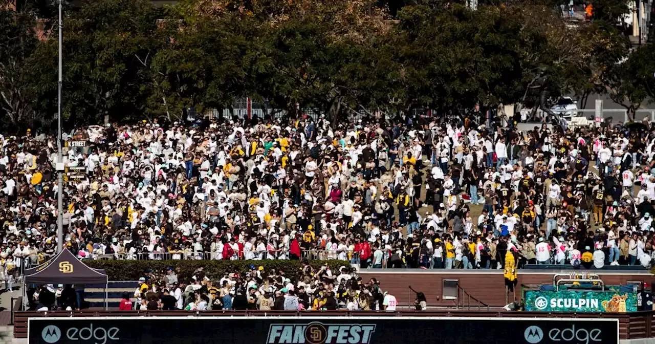 FanFest turnout creates congestion in and around Petco Park - The San Diego  Union-Tribune