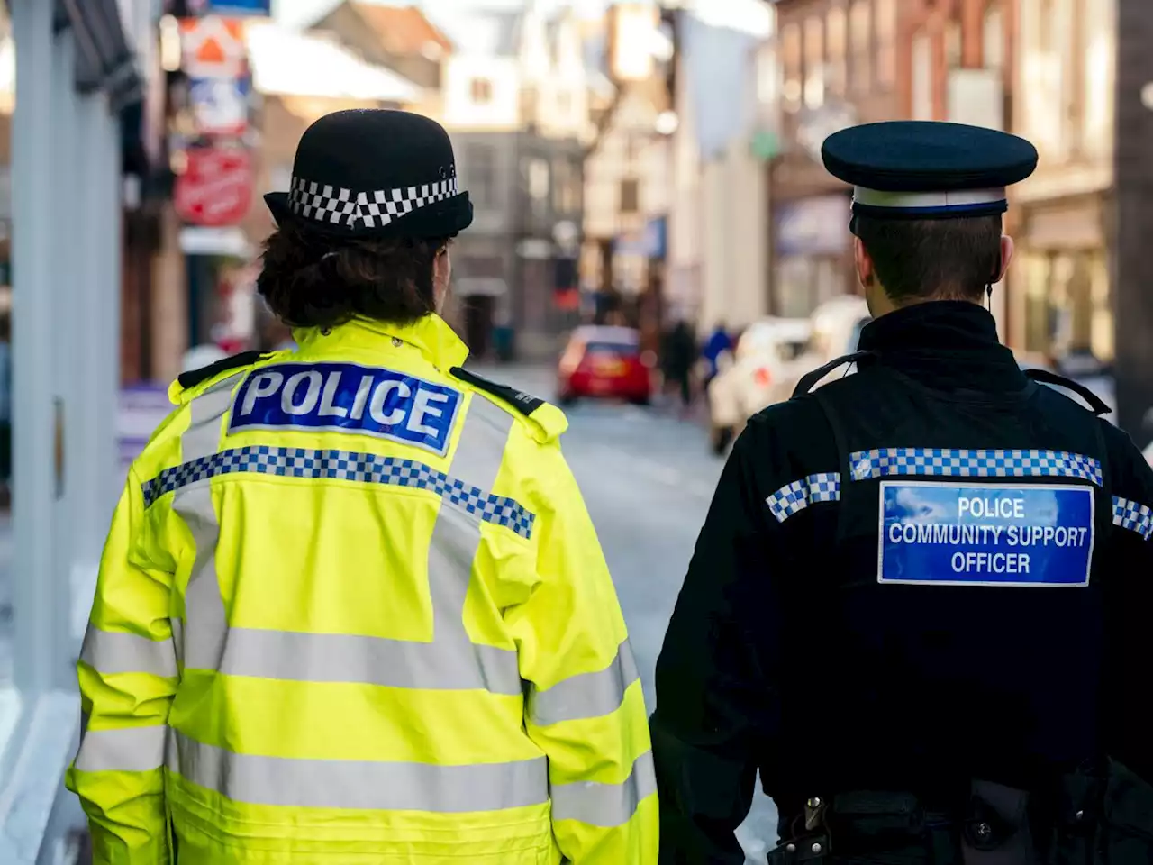 Youths seen kicking door and throwing stones at bus in Shropshire town