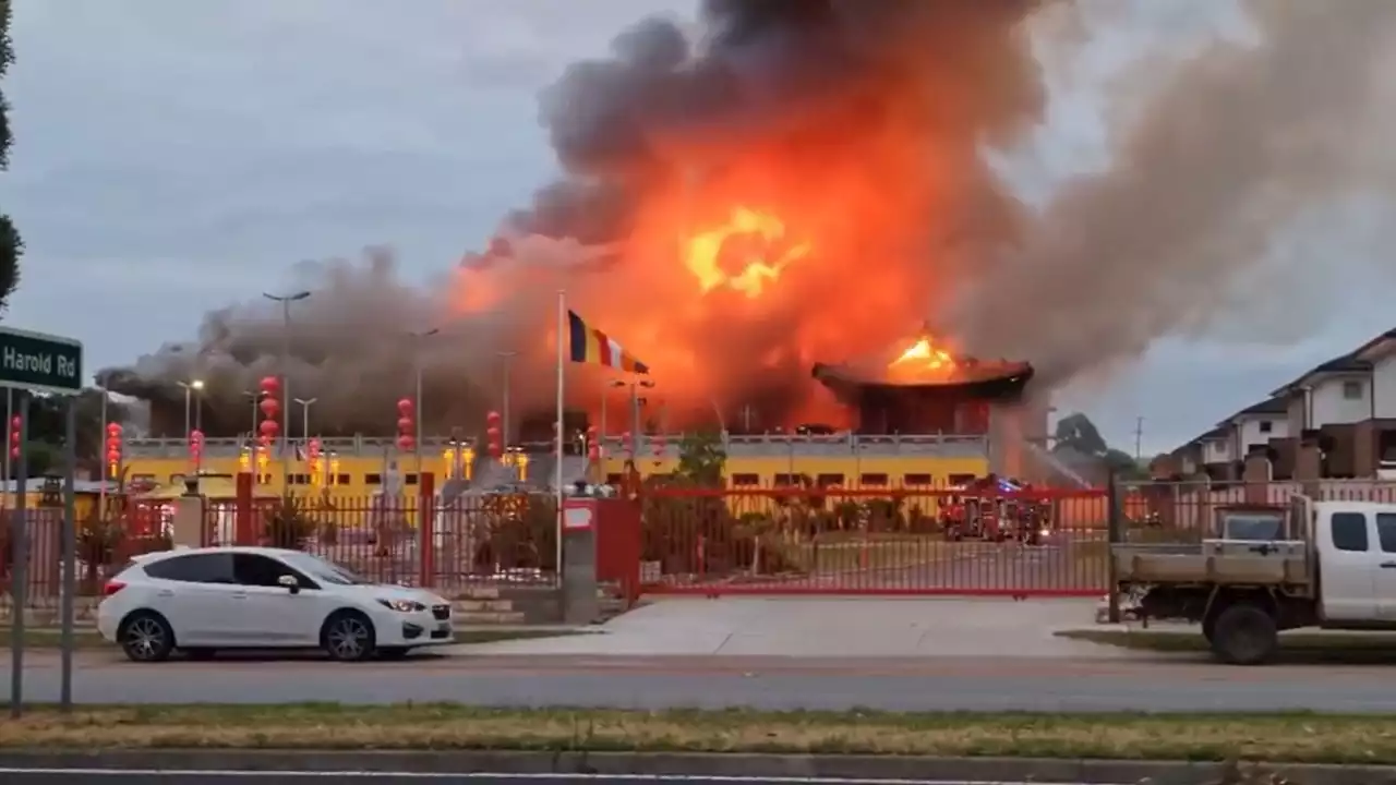 Firefighters search for answers after Melbourne temple blaze