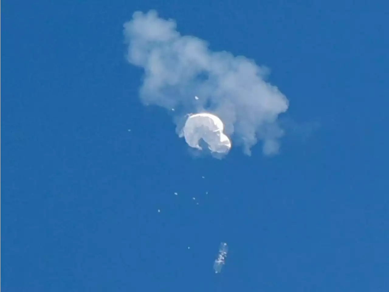 U.S. shoots down suspected Chinese spy balloon off South Carolina coast