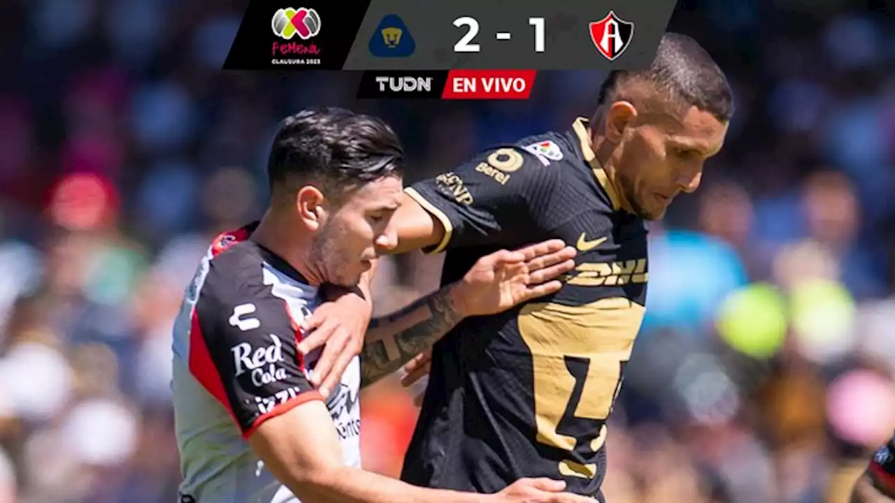 Pumas vs. Atlas EN VIVO en la Liga MX: Atlas rescata el empate en Ciudad Universitaria