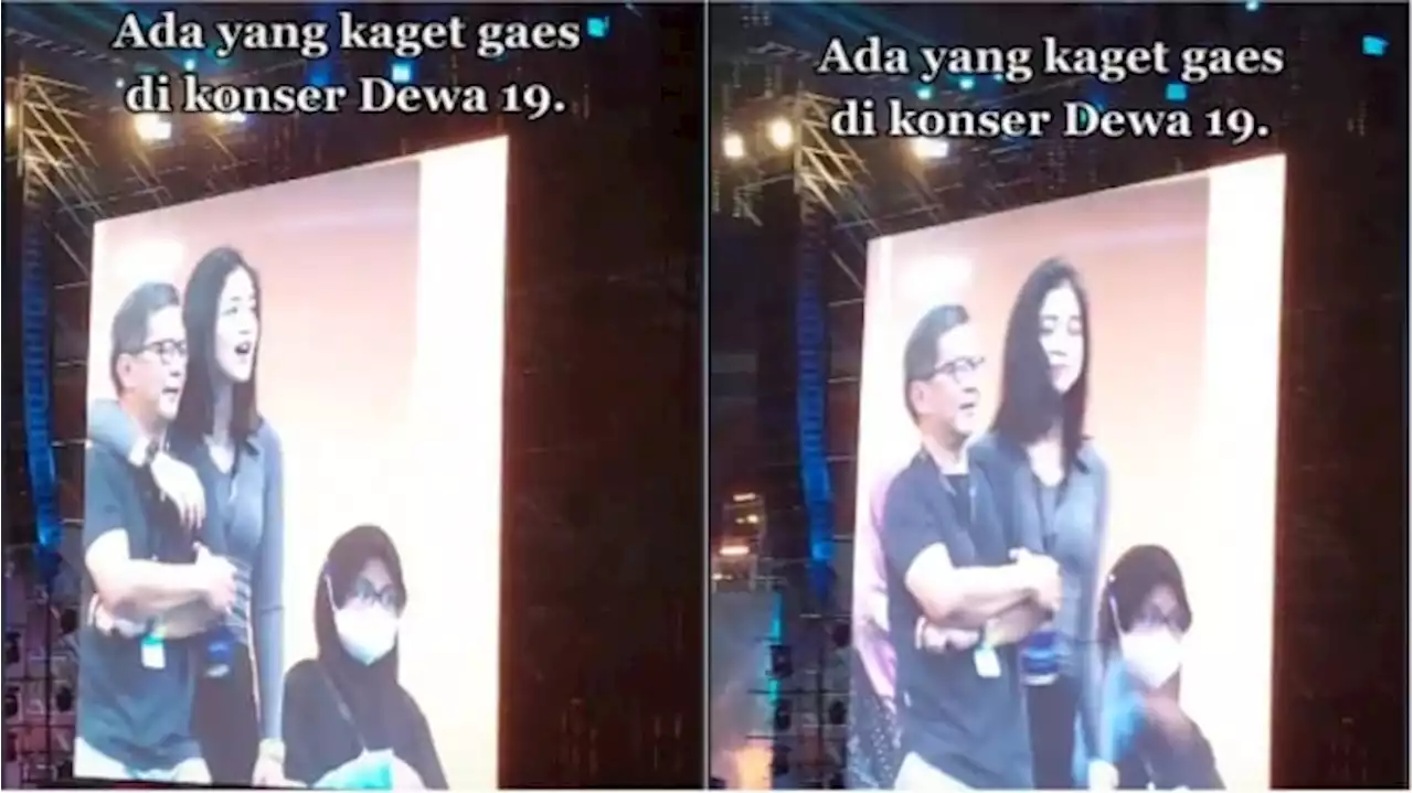 Viral, Rocky Gerung Dirangkul Seorang Wanita Saat Nonton Konser Dewa 19