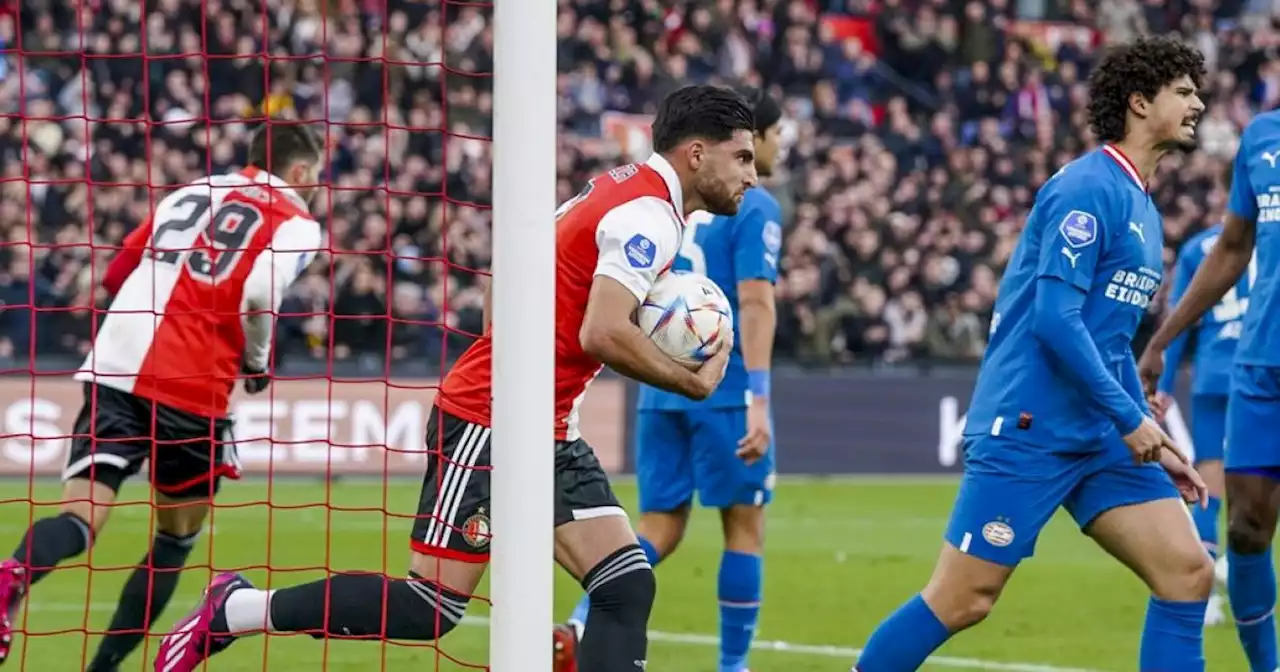 Feyenoord dankt Jahanbakhsh en pakt zwaarbevochten punt tegen PSV