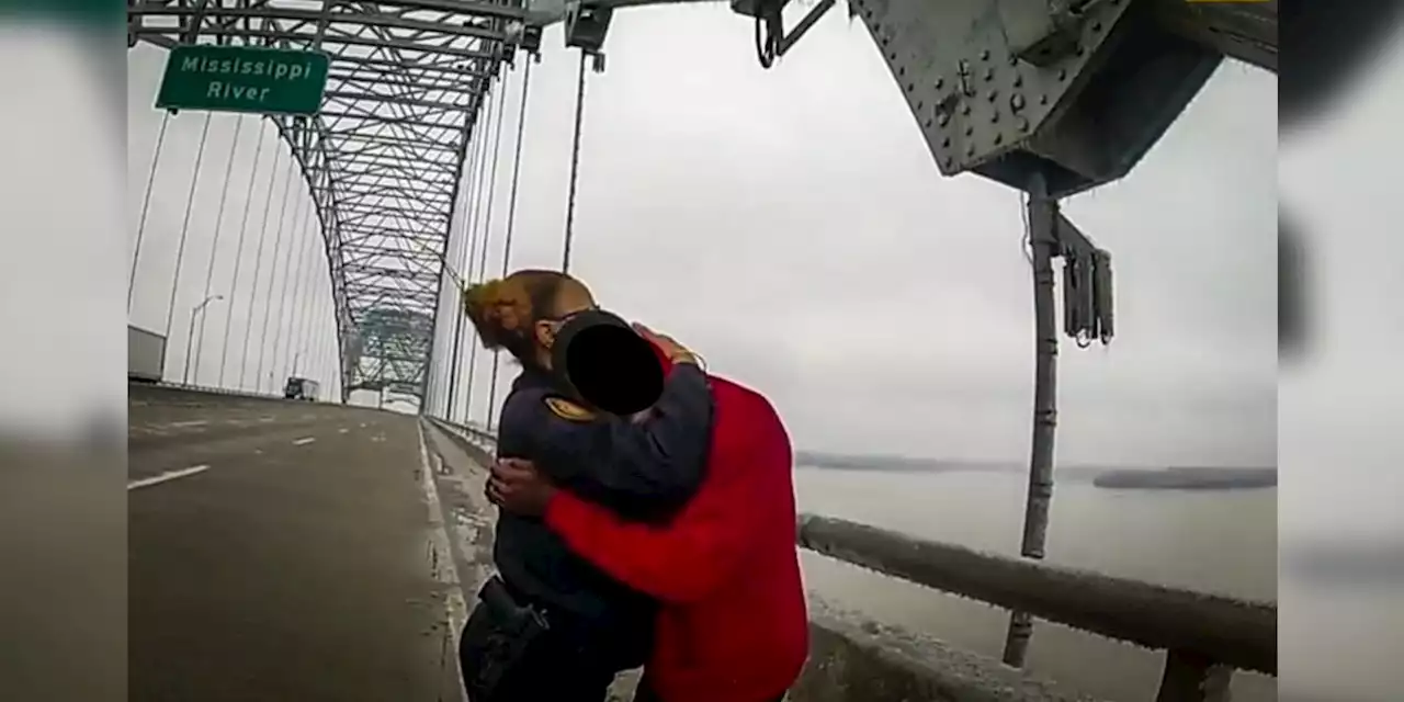 Officer talks teen off bridge, shares hug: ‘Things will get better’