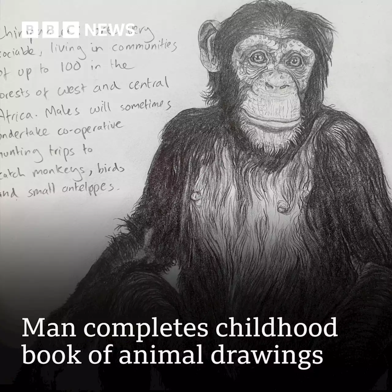 Oxfordshire man completes childhood book of animal drawings