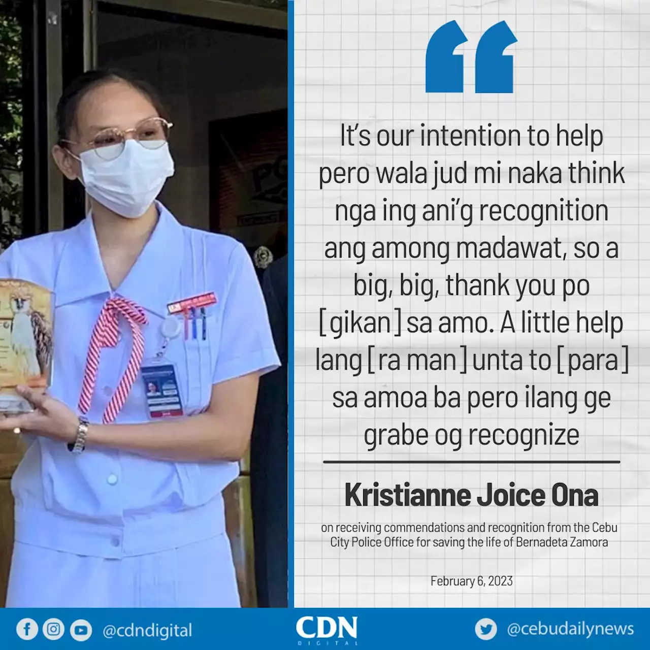 Two nursing students feel ‘blessed’ for recognitions received