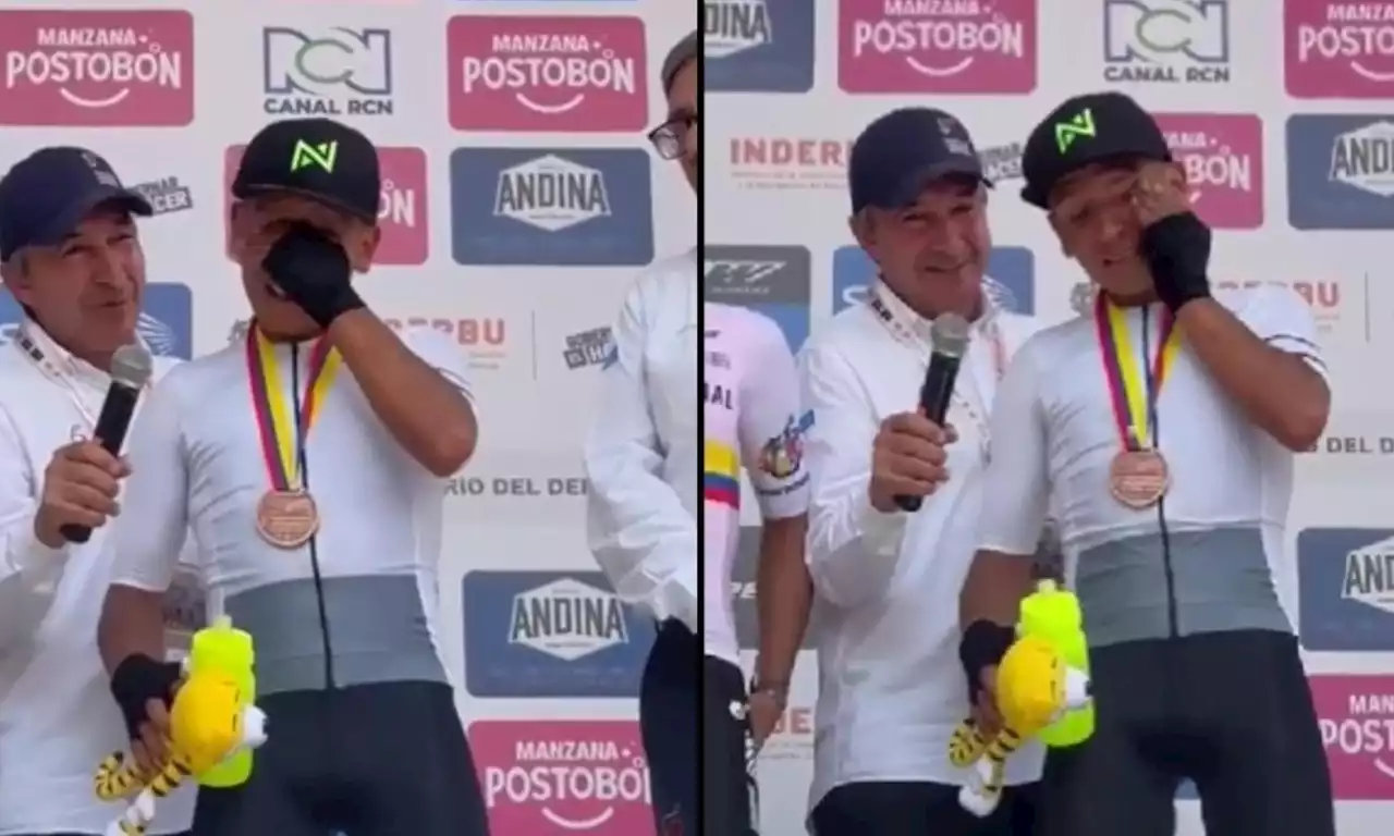 Nairo Quintana rompe en llanto en el podio tras ovación del público, video