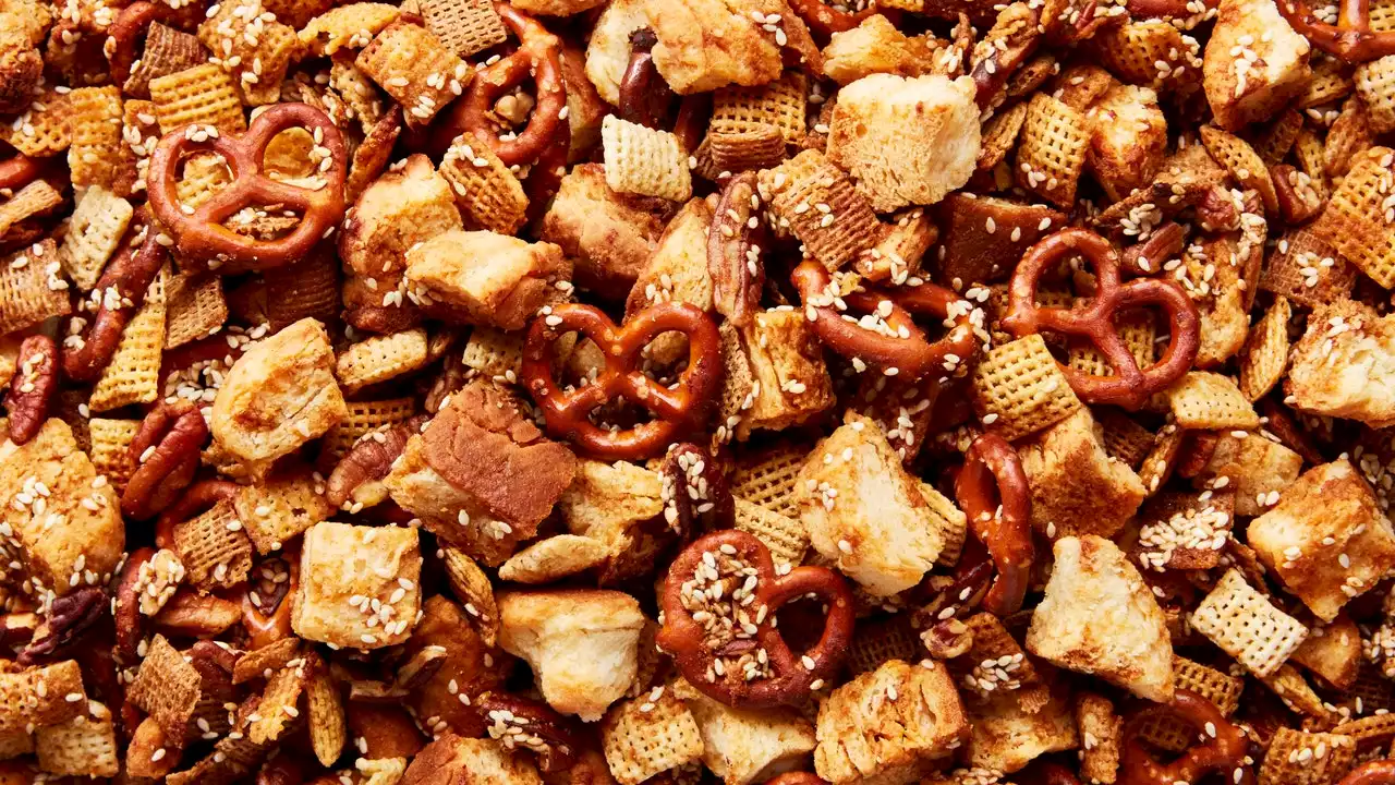 This Homemade Snack Mix Is Full of Biscuits