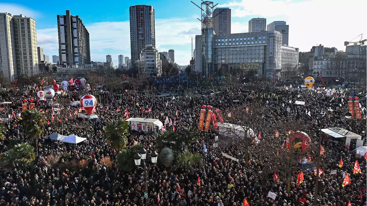 Réforme des retraites : les renseignements prévoient environ un million de manifestants mardi 7 février en France