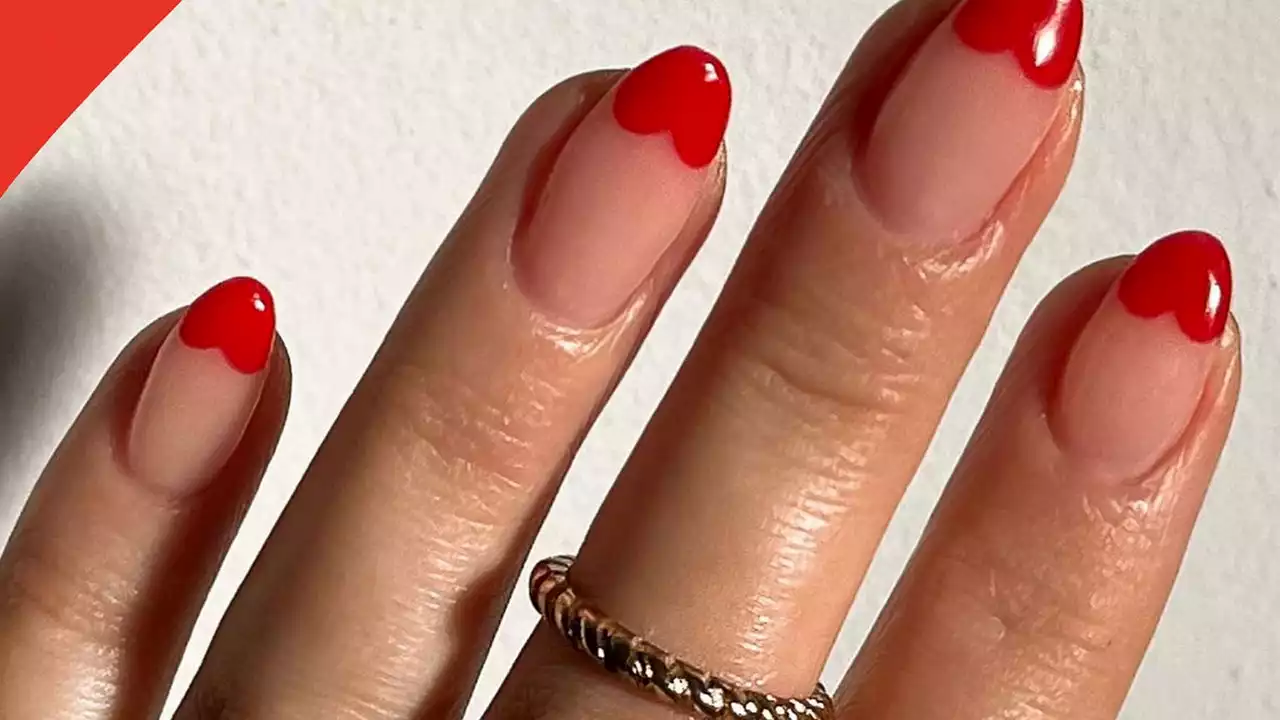 Sweetheart nails put a romantic twist on the French manicure—and they’re perfect for Valentine’s Day