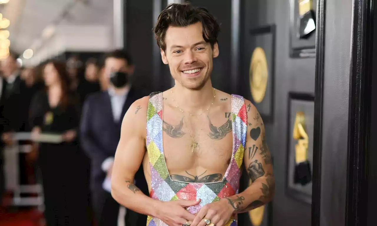 Harry Styles just went topless on the 2023 Grammys red carpet