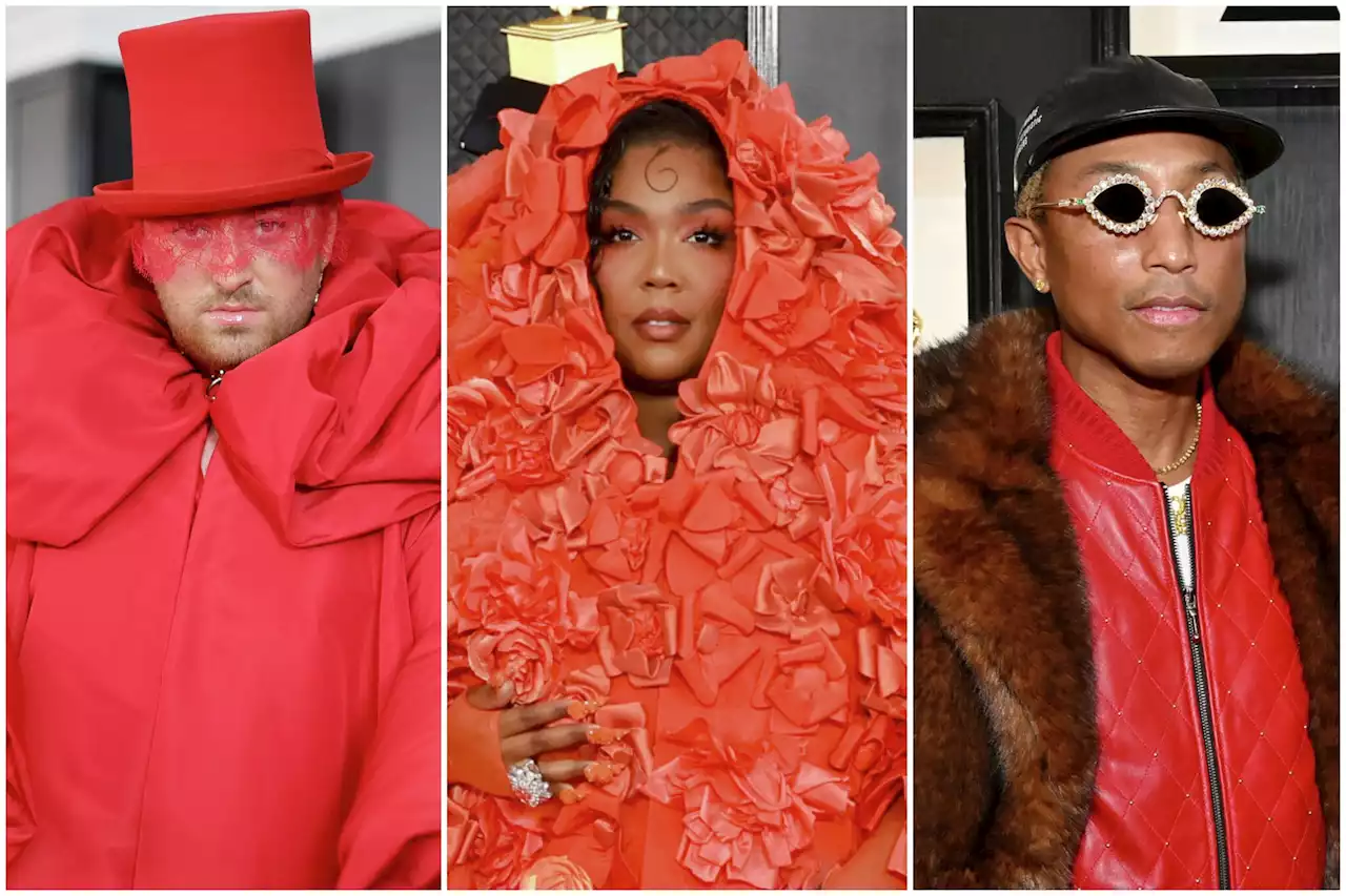 Red rules on the 2023 Grammy carpet Sunday night, starting with Lizzo