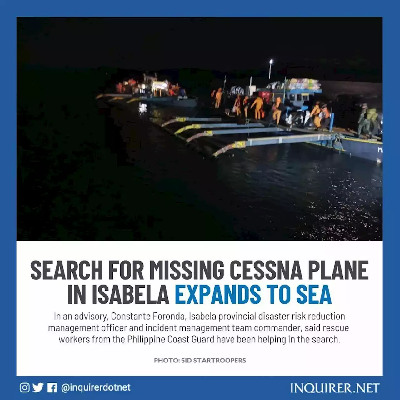 Search for missing Cessna plane in Isabela expands to sea