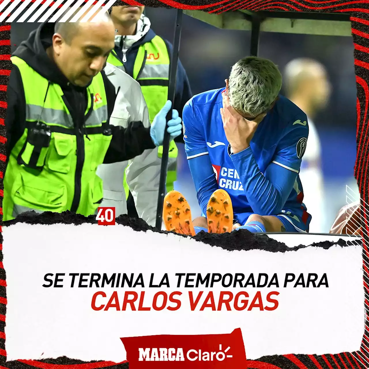 Se termina la temporada para Carlos Vargas