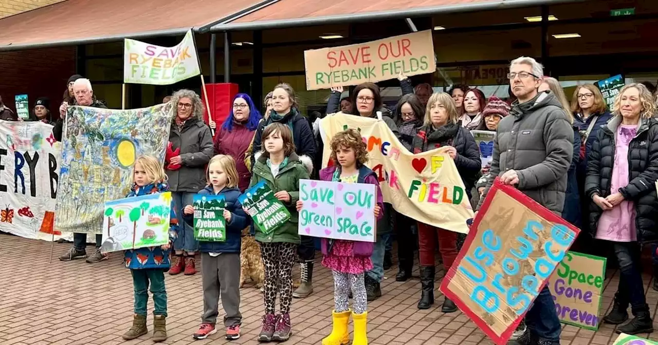 Furious protestors slam latest 'greenwashing' plans at Ryebank Fields