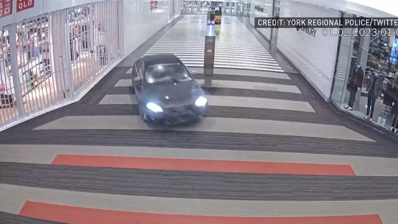 WATCH | Braking and entering: Thieves crash car into shopping mall and take joyride inside | News24