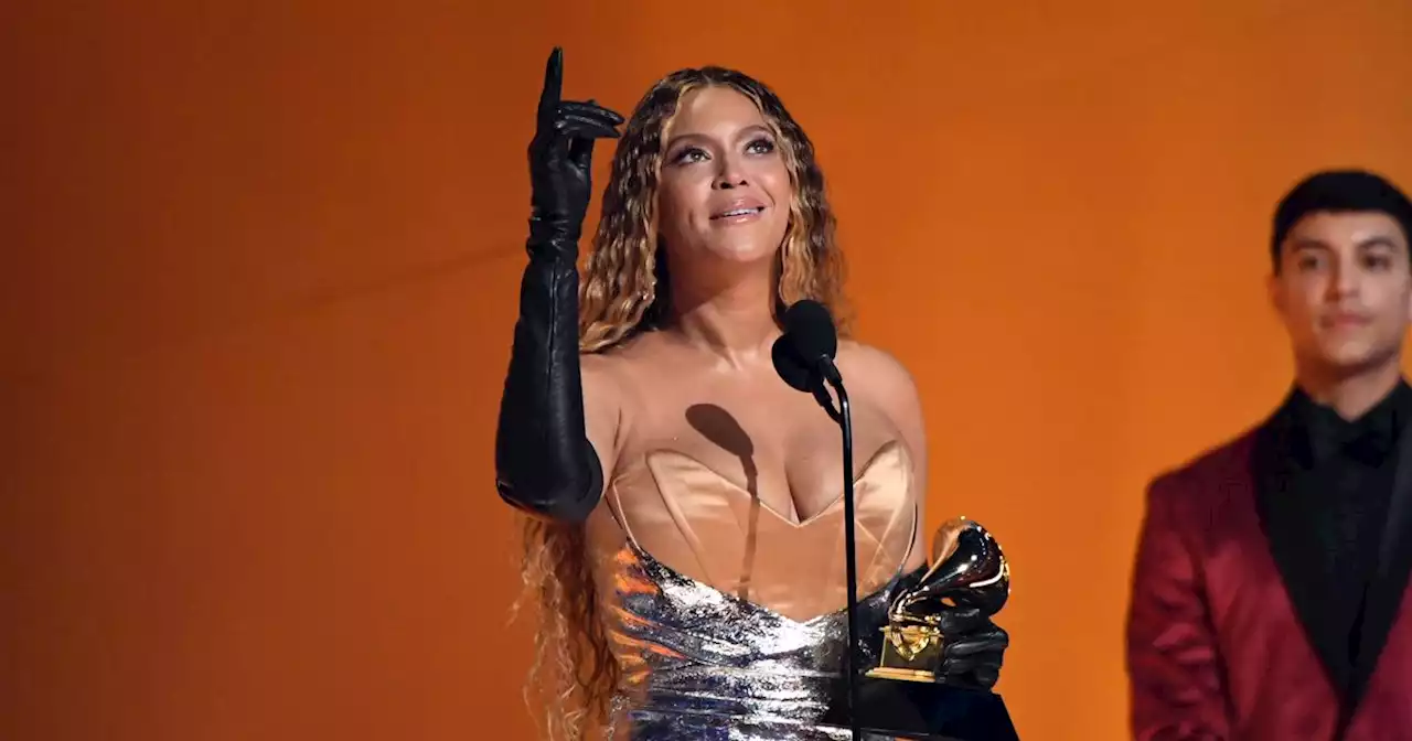 Beyoncé fights tears as she becomes biggest Grammy winner in history