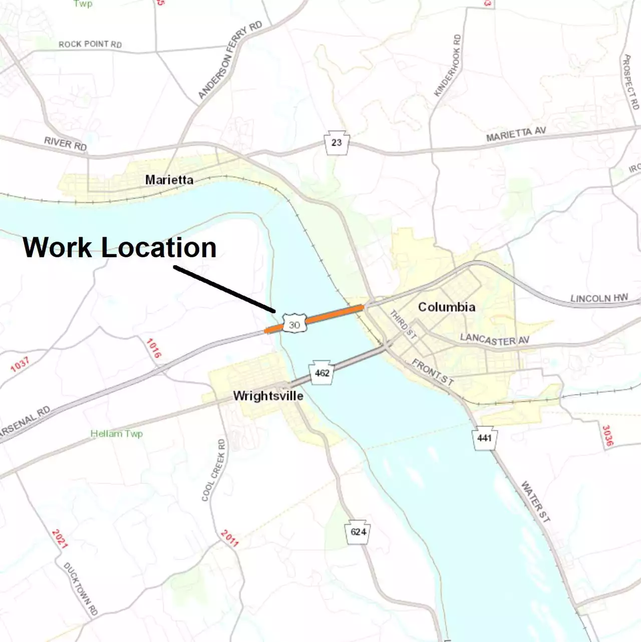 Lane restrictions to start Monday for Route 30 bridge: PennDOT