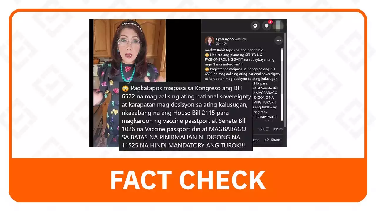 FACT CHECK: House Bill 6522 doesn't remove the right of Filipinos to decide on their health