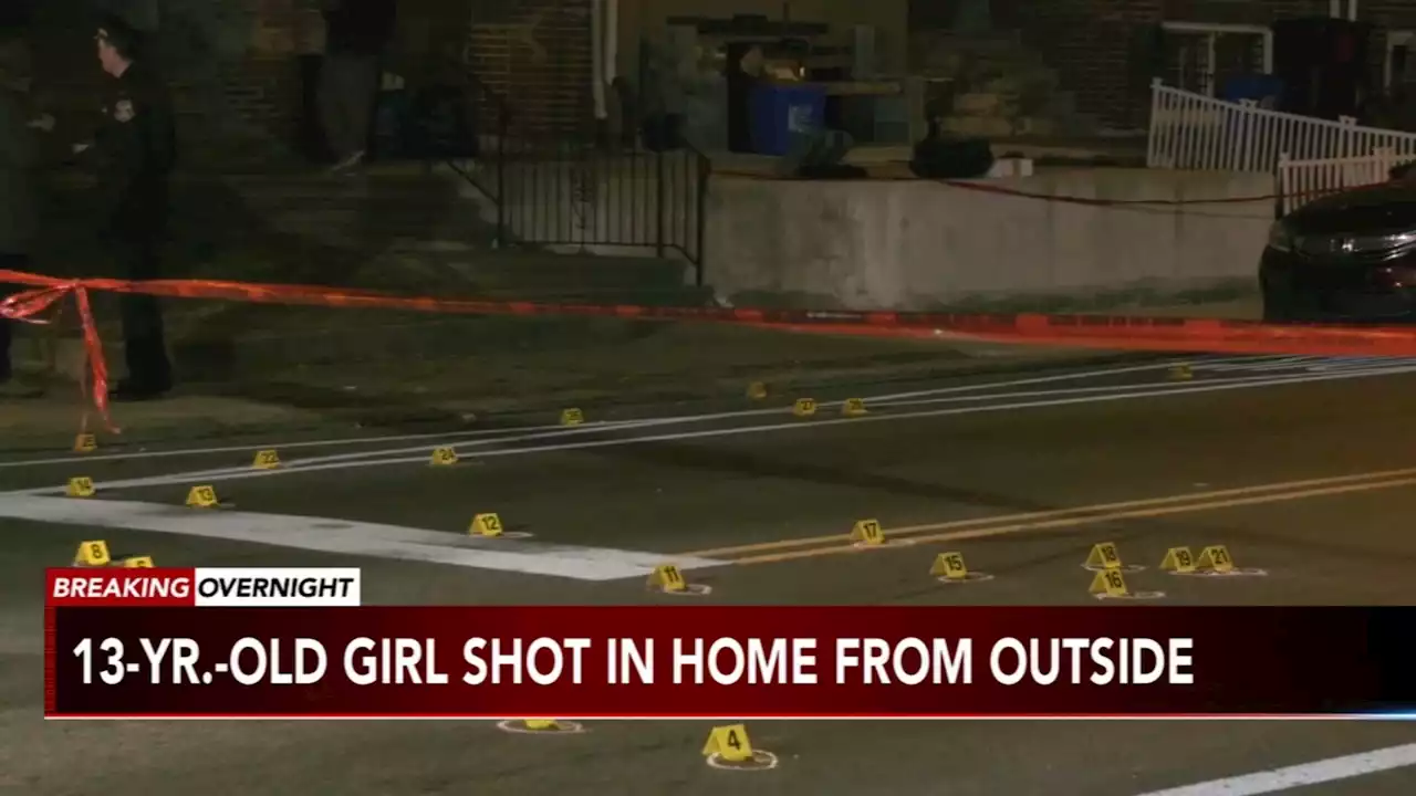 13-year-old girl hit by stray bullet after gunmen open fire into Southwest Philly home