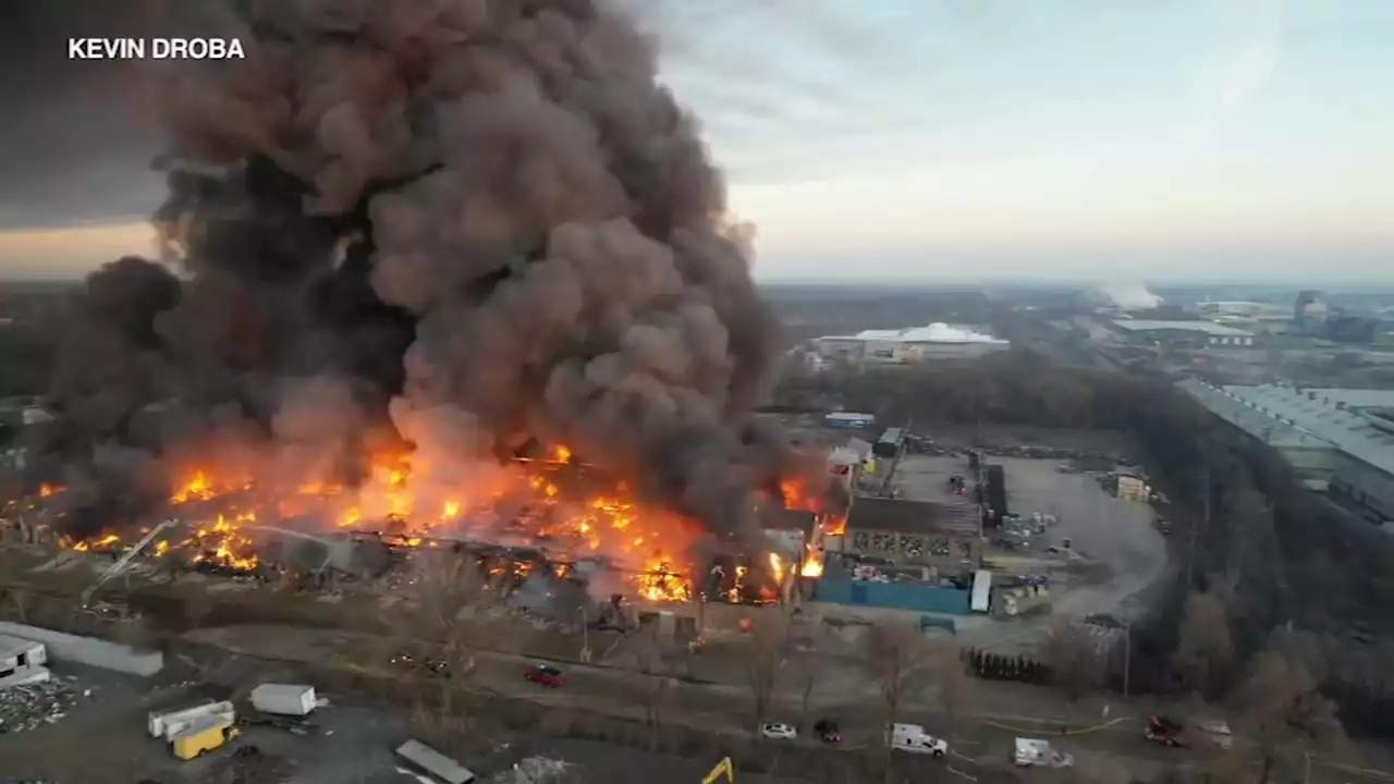 Chicago Heights fire: Massive blaze breaks out at south suburban furniture factory