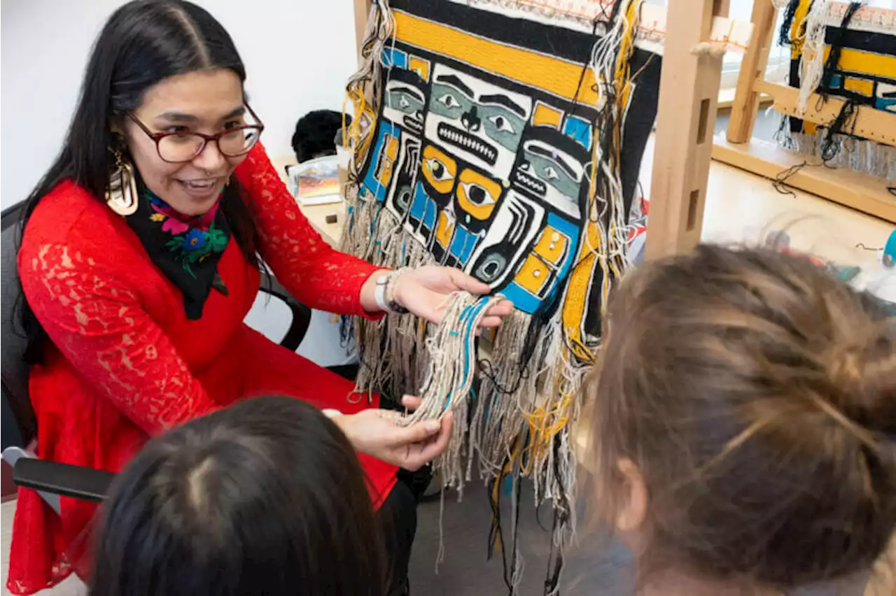 Chilkat weavers who learned online during COVID see their robes come to life