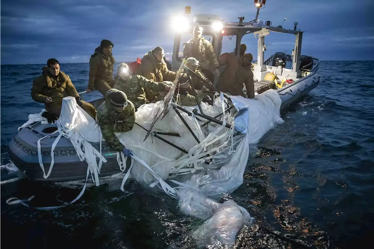 Navy releases first photos of Chinese balloon recovery