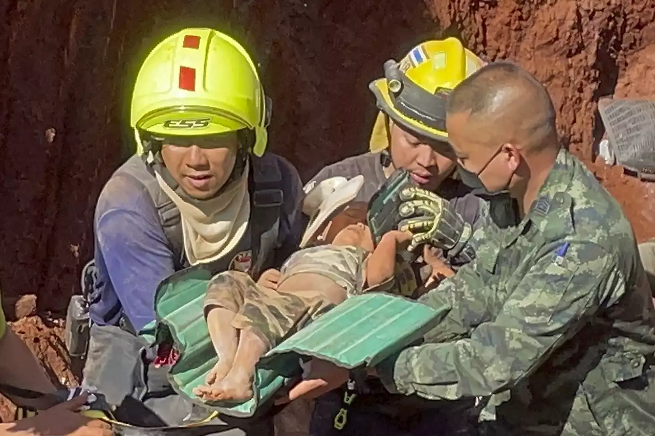 Overnight rescue dig saves toddler trapped in Thai well