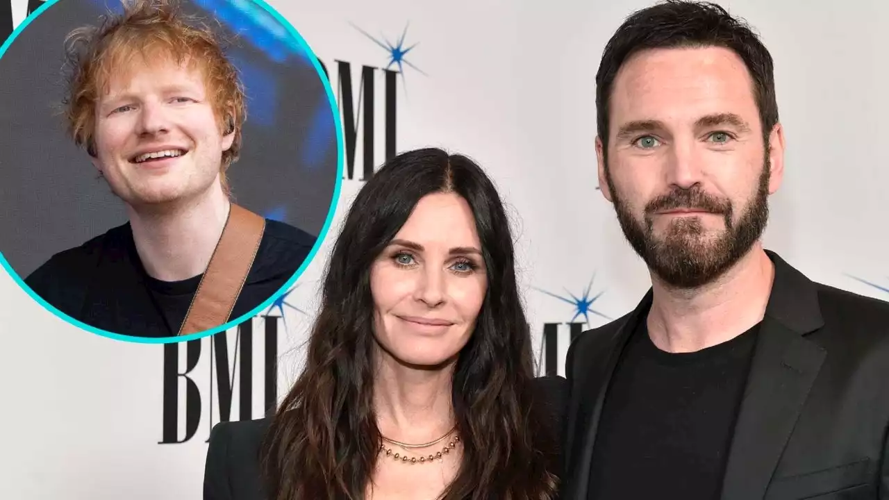 See Ed Sheeran, Courteney Cox & Johnny McDaid Try 'Dirty Dancing' Lift