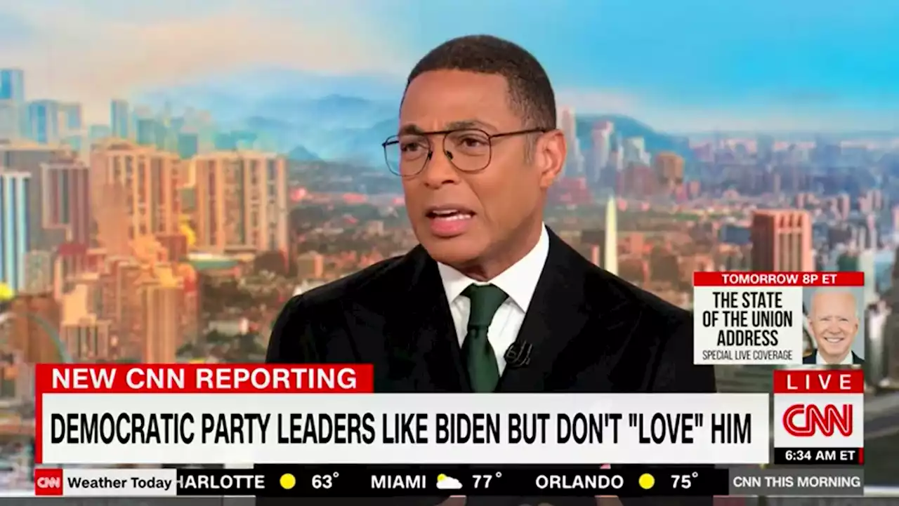 Don Lemon in disbelief over 'disconnect' between Dem Party and leaders on Biden: 'The people love him'